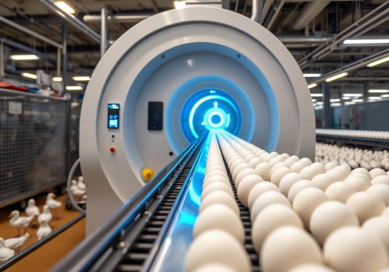 EggVision scanning machine in a hatchery